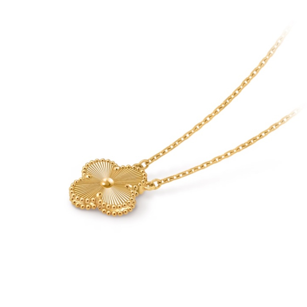 Van Cleef & Arpels Gold Floral Pendant Necklace - Picture 2 of 5